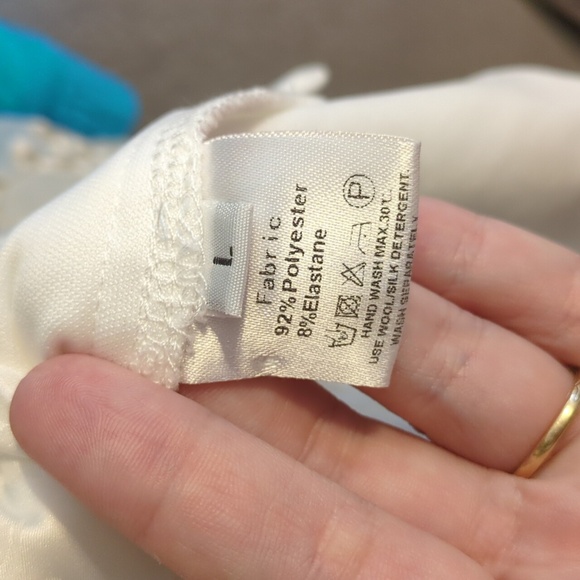 Parthea white floral jacquard lace up back sleeveless split hem mini dress - Picture 14 of 15